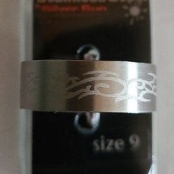 Engraved Stainless Steel Ring Size 9 Men’s Band  NEW