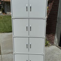 White Hodedah Multi Use Storage Cabinet