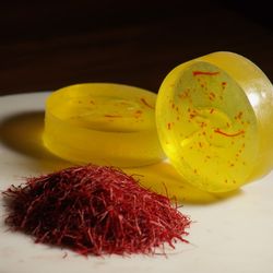 Locally Handcrafted Soap – 3.5oz – Saffron – Unscented – Vegan, Plant-Based for Face, Body and Hair