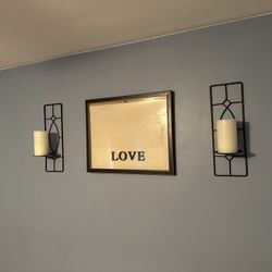 Love Frame And Candle Sconces