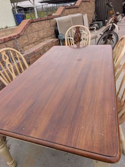 Kitchen table with six chairs