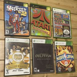 6x Xbox 360, Xbox Game Lot - eBay comps  * Oblivion The Elders Scroll IV - 360 -  $9 * NBA JAM - 360 -  $15 * World Series Of Poker - 360 - $5 * Namco