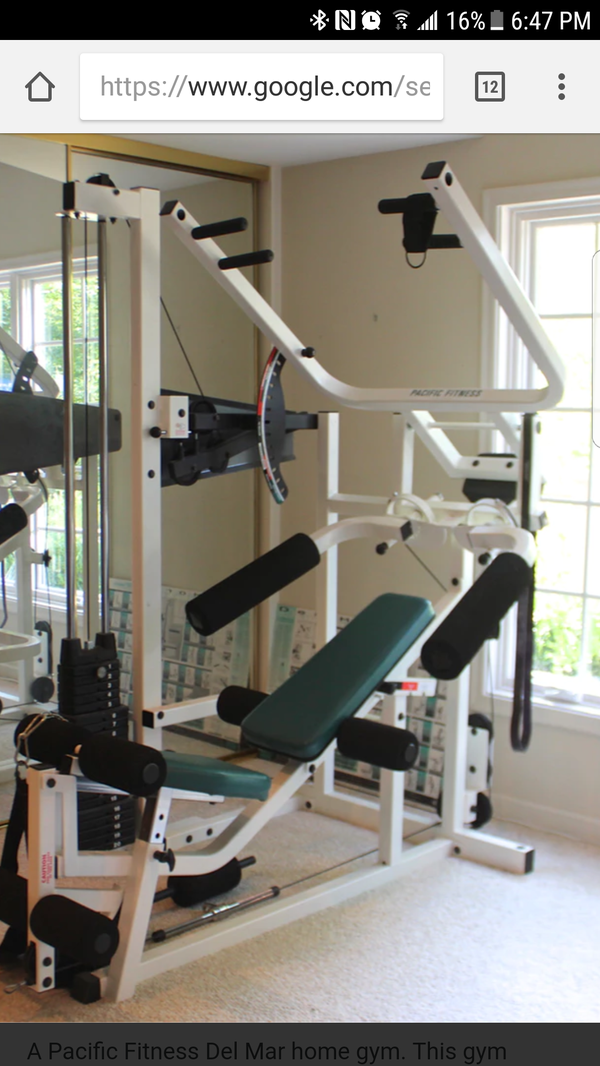 Pacific Fitness Del Mar Home Gym Elliptical Trainer