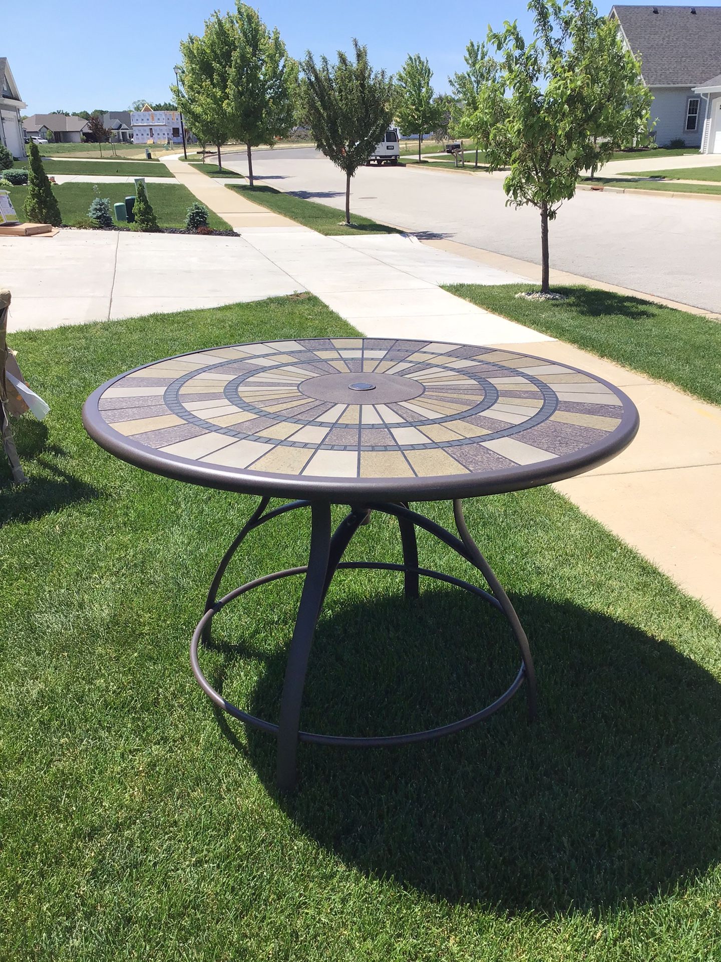 Beckham Steel Bacony height outdoor dining table