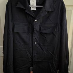 ZEGNA Oasi Cashmere Alba Overshirt, Navy  Blue, Size M -  $3,250