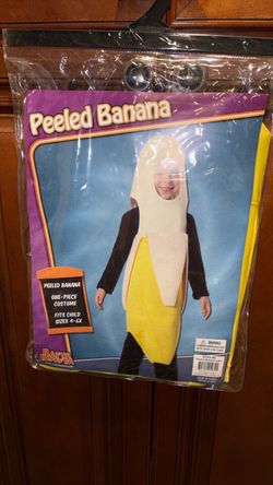 Peeled banana child boys /girls Halloween costume size 4–6 X new