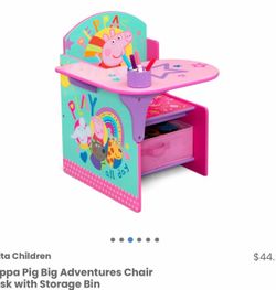 Peppa Pig Toddler desk/ kids/ Peppa Pig/ toys/ school/ furniture/ chair/ desk/ New