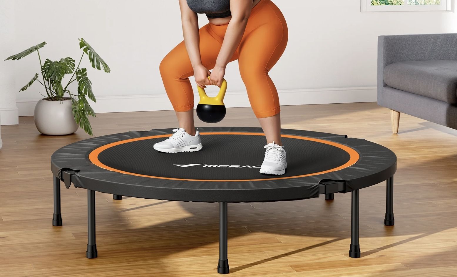 NEW Trampoline, Collapsible Fitness Trampoline, Exercise Rebounder for Adult & Kids, Indoor Outdoor !