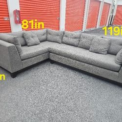 FREE DELIVERY Couch Sofa Sectional 2 Piece Grey Arhaus
