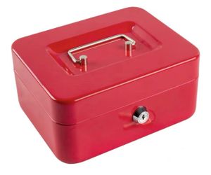 KYODOLED Medium Cash Box, 7.87"x 6.30"x 3.54" Red Medium
