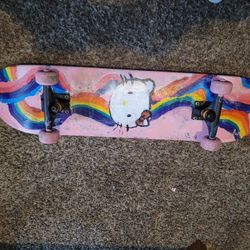 Skate Board Handpainted "Mess IS Me"