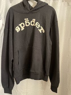Sp5der Black Rhinestone Hoodie