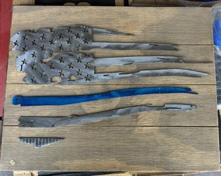 American Flag Metal Sign