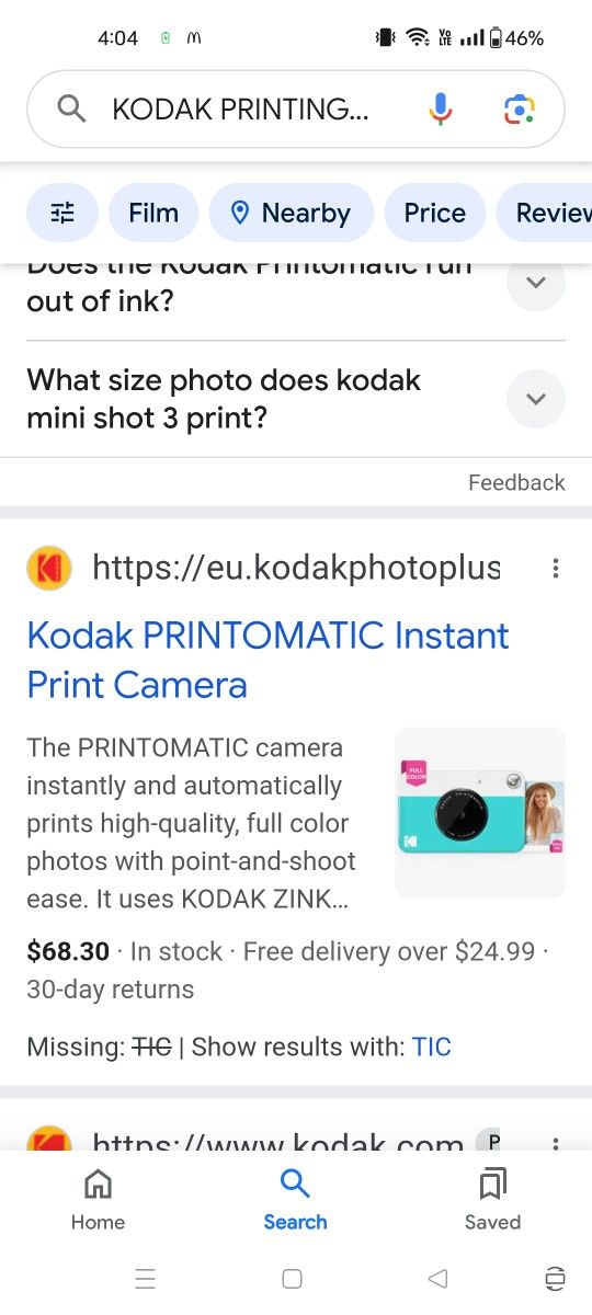 Kodak Printomatic Camera