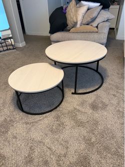 Nesting coffee table and side table