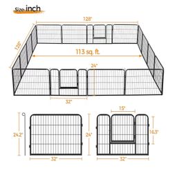 Yaheetech Wide Panel Dog Playpen