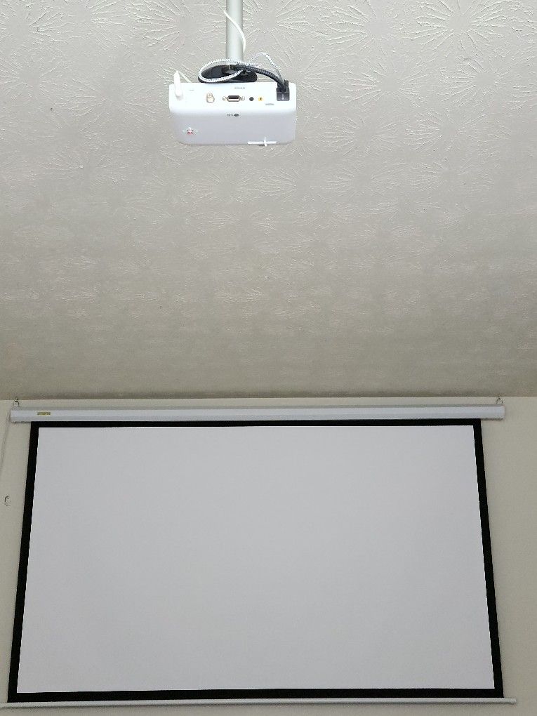 LG 4K projector Bluetooth With Regular TV hook up and motorize screen.