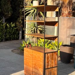 West Elm Industrial Mango Wood Modular Wall Unit Bookcase – (33")