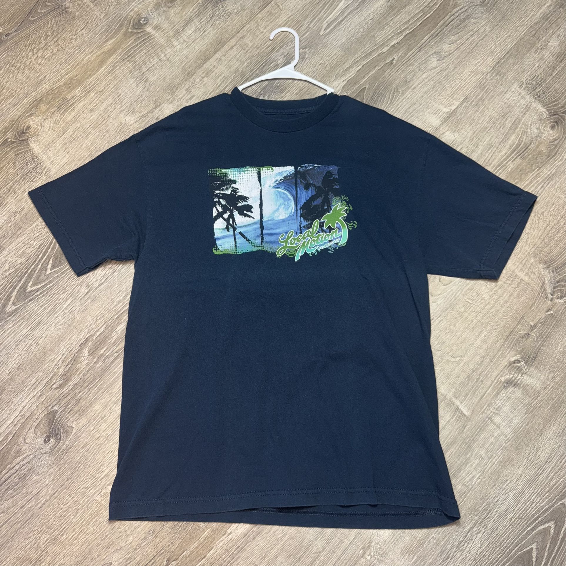 Pre-Vintage Y2K Local Motion Hawaii Short Graphic Tee – Size XL – Y2K Surf Vibe