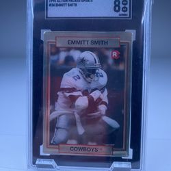 Emmitt Smith Rookie Card SGC 8