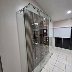 Glass wine cellar in all the measures