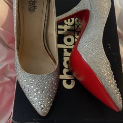 Silver Heels Size 7