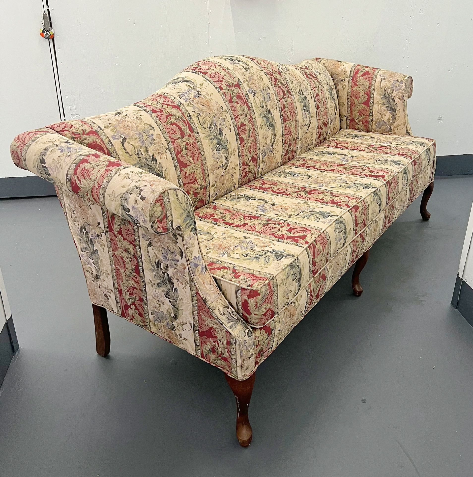 Chippendale Queen Anne Camelback Sofa
