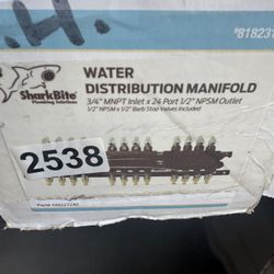 Shark Bite Water Distribution Manifold