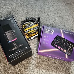 FiFine Ampligame AM8 & Fifine Audio Mixer