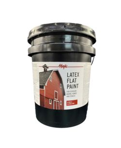 Majic Barn & Fence Paint 5 Gallon Flat Classic Red Exterior Latex NEW Sealed, Barn Shed Fence, 8-8110-5