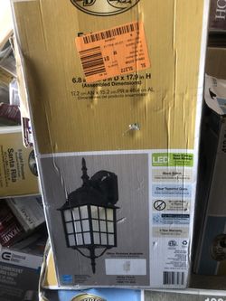 Hampton Bay Black Outdoor LED Wall Lantern Sconce
