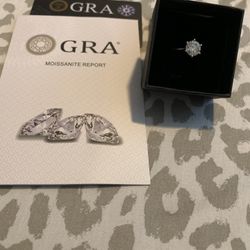 1-5CT Moissanite Ring VVS1 Lab Diamond Solitaire Ring for Women Engagement Jewelry