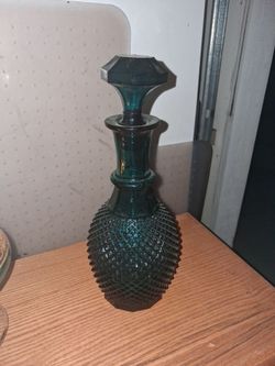 Vintage mid century empoli glass decanter