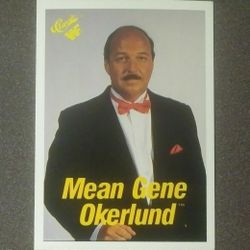 1990 Classic WWF WWE Mean Gene Okerlund #51 Announcer Titansports Pro Wrestling Vintage Wrestler Collectible Card Wrestle Sports
