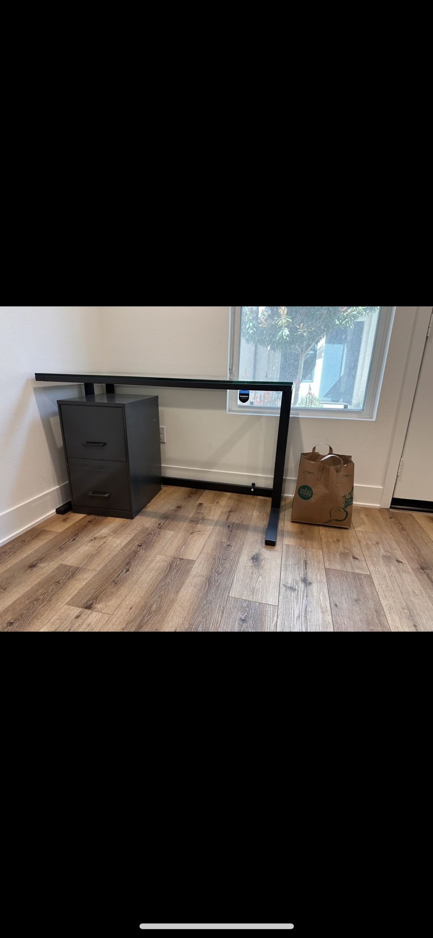 Crate & Barrel Pilsen Desk With Cabinet 