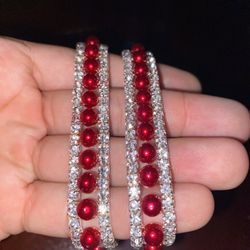 VVS1 Moisannite Red bead