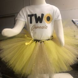 Two Birthday tutu Outfit 🌻 