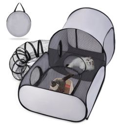 3-in-1 Cat Playpen with Tunnel