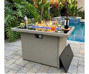 Propane fire pit table