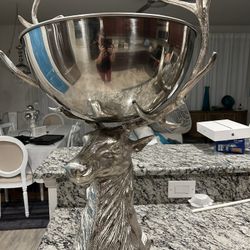 Silver Stag Punch Bowl 33”Hx 26”W Was $299 Asking $160. 