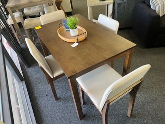 5-Piece Dining Table Set with 4 Chairs