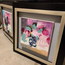2 Floral Paintings 