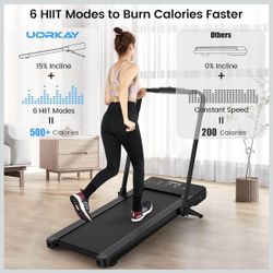Fitness Bundle - Incline Walking Pad, Resistance Bands, & Exercise Mat