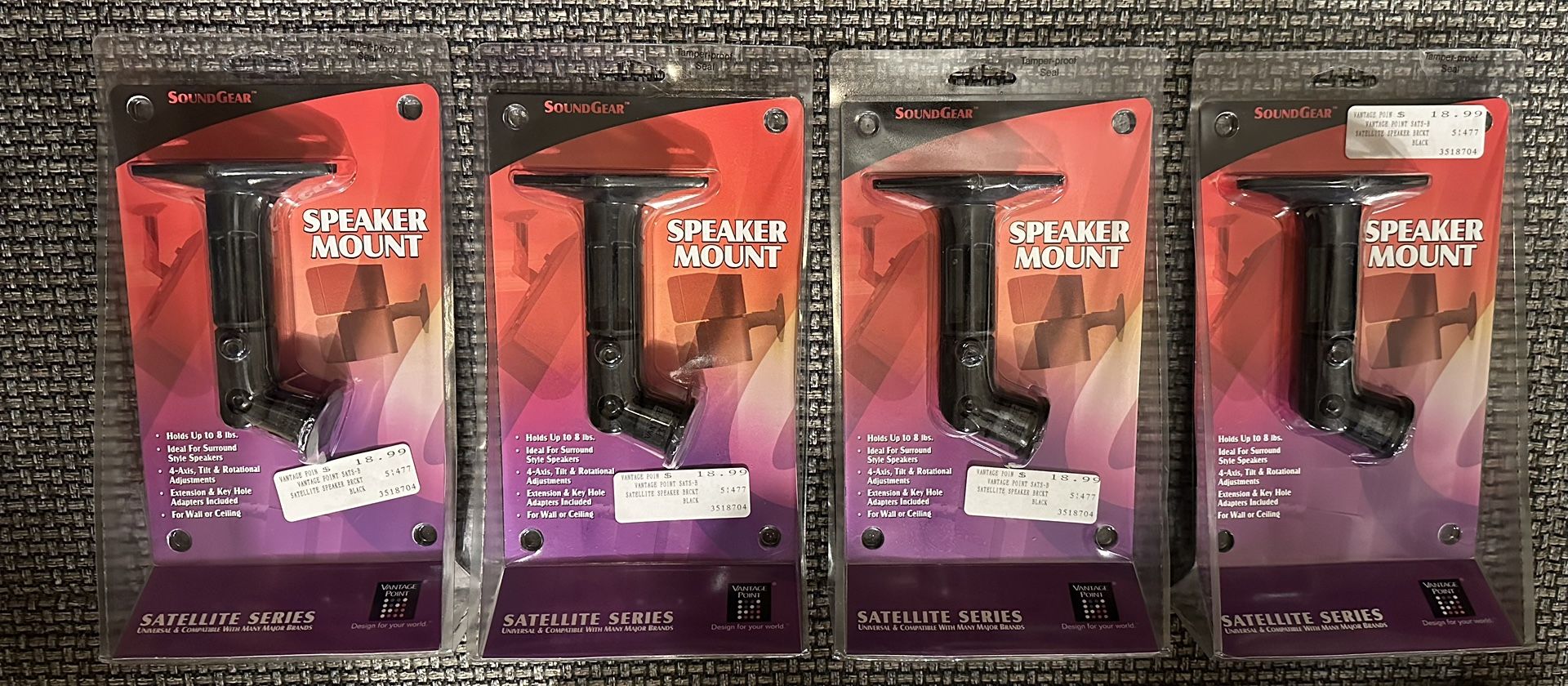 SPEAKER WALL MOUNTS. BRAND NEW. SET OF 4.