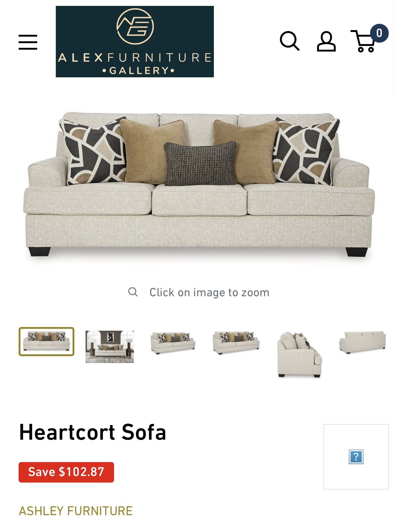 Heartcort Sofa By Ashley Furniture