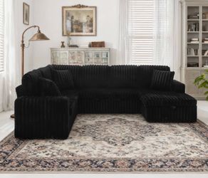 Luxury cloud black soft sectional sofa couch midnight madness