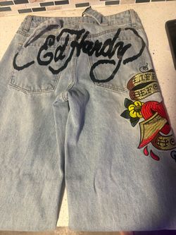 Ed Hardy Light Wash Denim Jeans