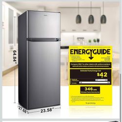 Galanz 12 Cu Ft Stainless Steel Refrigerator – Excellent Condition