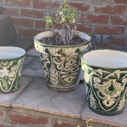 3 Matching  Pots 