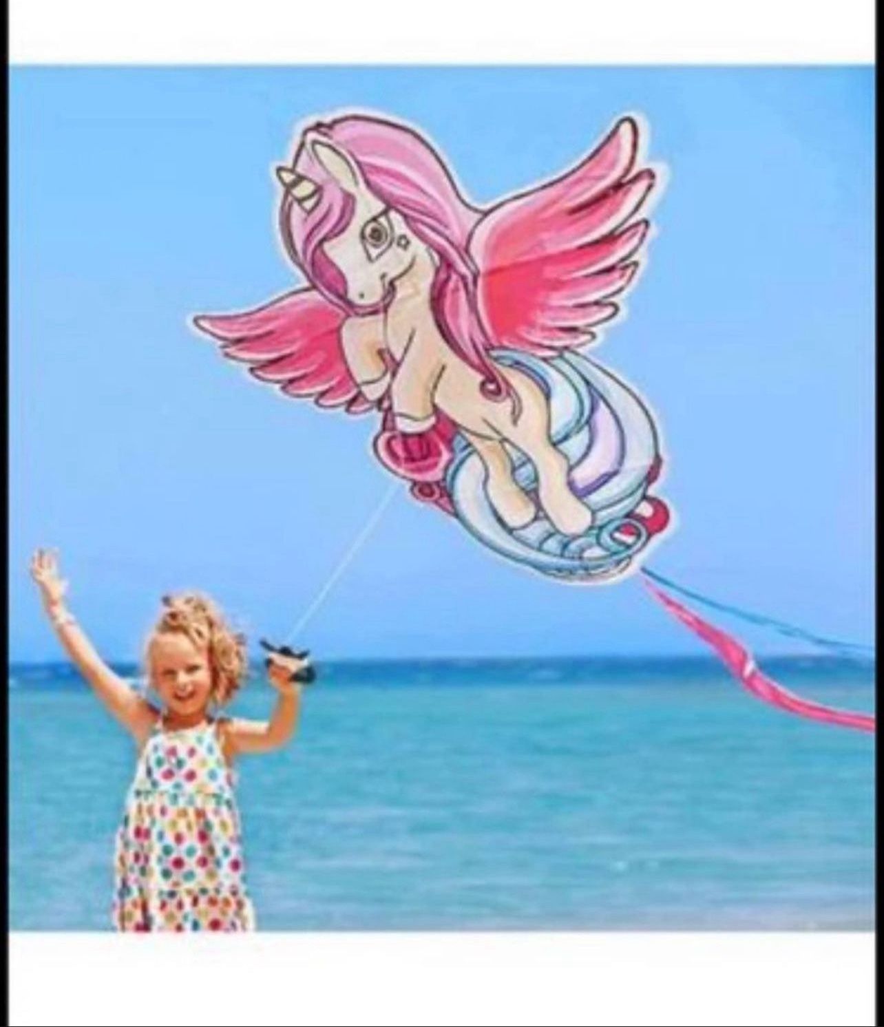 Brandnew Unicorn Kite for Kids and Adults for Outdoor Games and Beach Trip,Cute Unicorn Best Kite for Girls,Boys and Beginner,Easy to Fly for